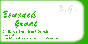 benedek graef business card